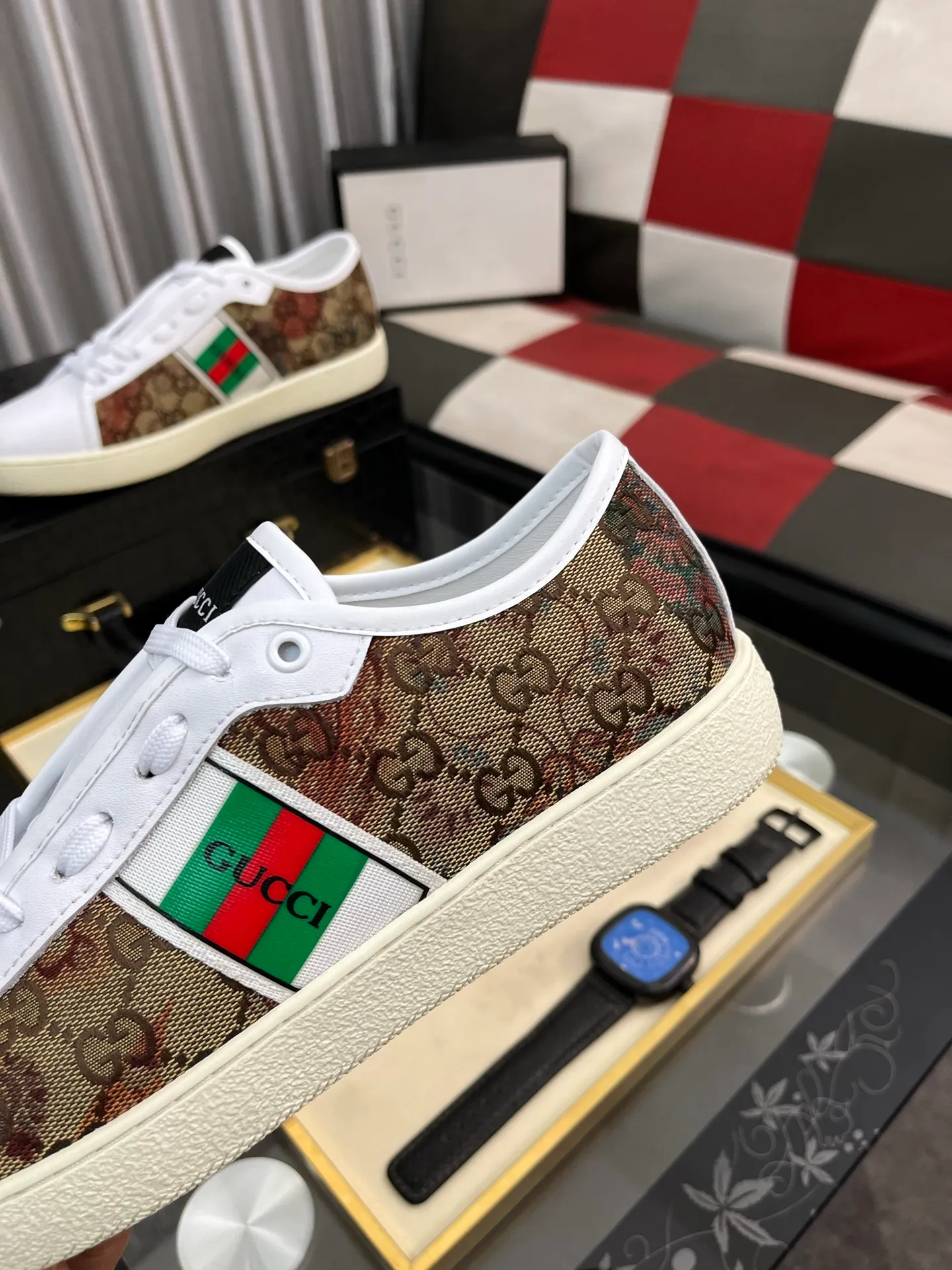 Men's Men's Shoes💰400⌚️⌚️" GUCCI" New official website • Same style, latest • hot style casual shoes, top brand [seduce] luxury ~ purchasing agency, top ~ quality. Products sold at the counter [strong] Original embossed calfskin fabric ➕ Comfortable sheepskin lining, code number: 38-443️⃣colors available